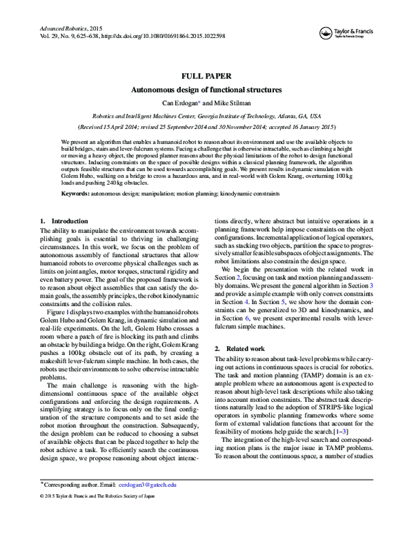 (PDF) Autonomous design of functional structures