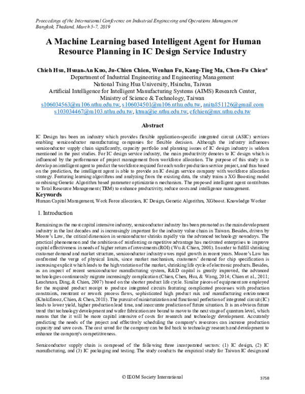 (PDF) A Machine Learning based Intelligent Agent for Human Resource ...
