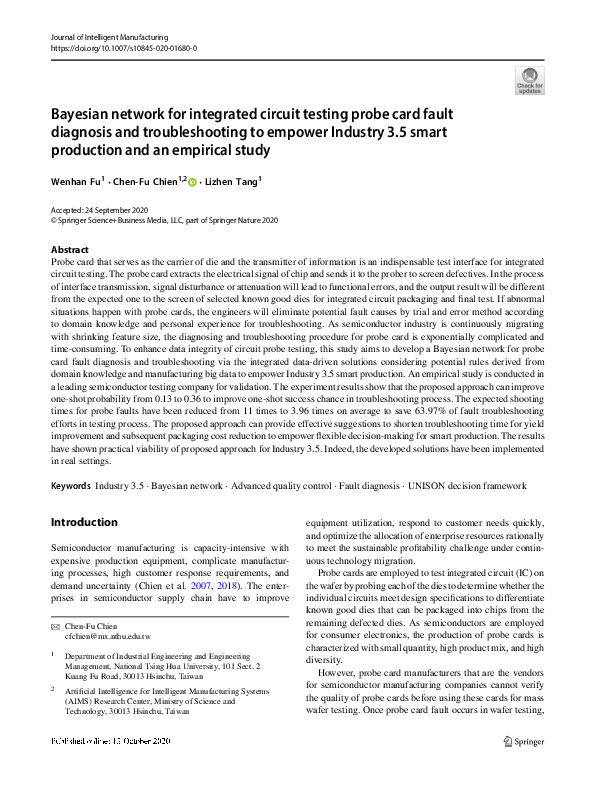 (PDF) Bayesian network for integrated circuit testing probe card fault ...