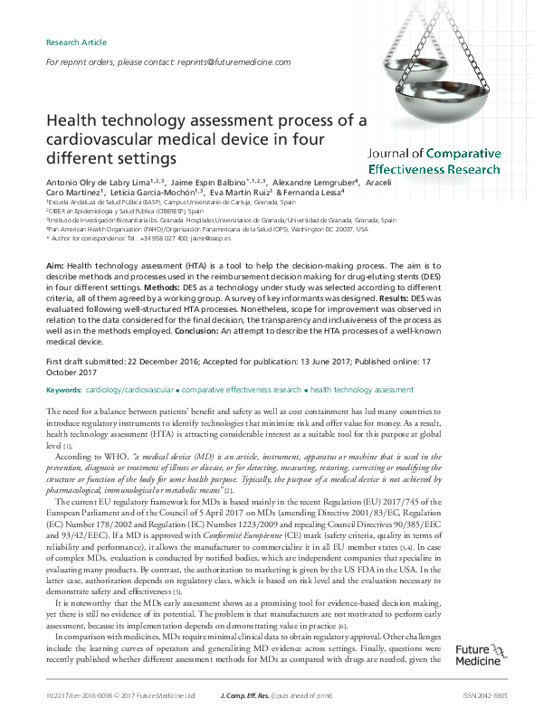 pdf-health-technology-assessment-process-of-a-cardiovascular-medical