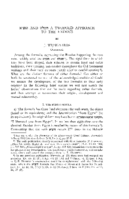 (PDF) And a Twofold Approach To the Exodus