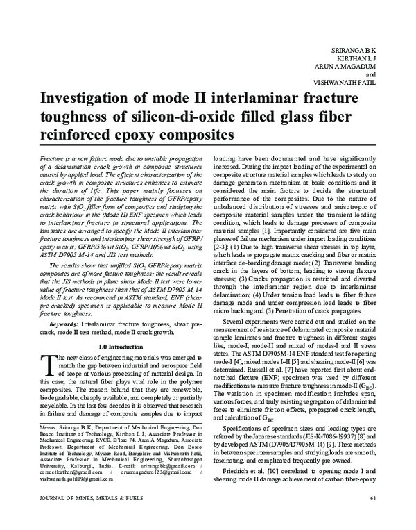(PDF) Investigation Of Mode II Interlaminar Fracture Toughness Of ...
