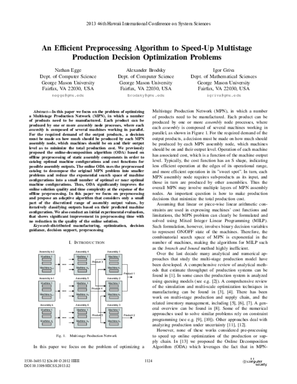 (PDF) An Efficient Preprocessing Algorithm to Speed-Up Multistage ...