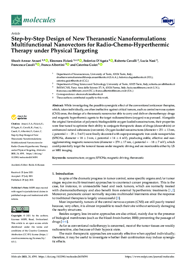 (PDF) Step-by-Step Design of New Theranostic Nanoformulations ...
