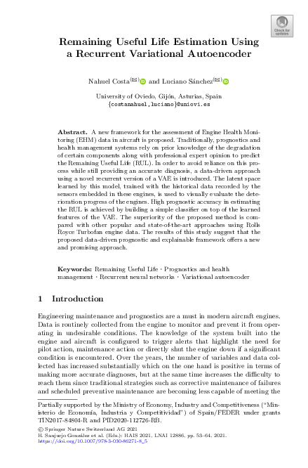 (PDF) Remaining Useful Life Estimation Using a Recurrent Variational ...