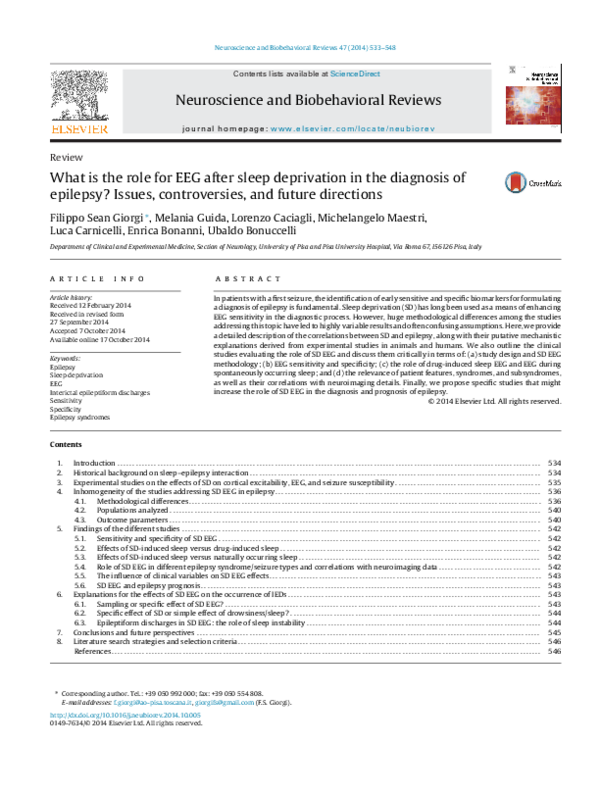 (PDF) What is the role for EEG after sleep deprivation in the diagnosis ...