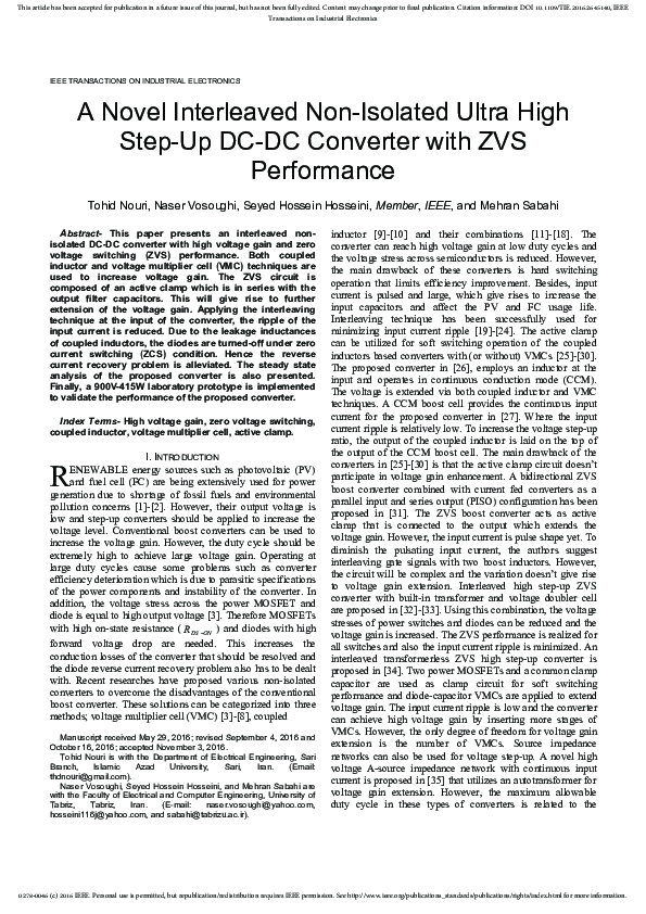 (PDF) A Novel Interleaved Nonisolated Ultrahigh-Step-Up DC–DC Converter ...
