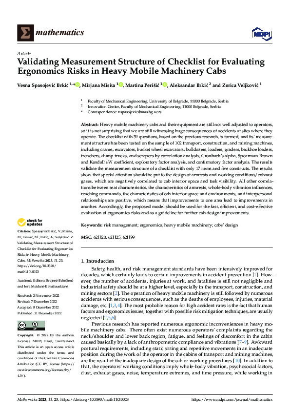 (PDF) Validating Measurement Structure of Checklist for Evaluating ...