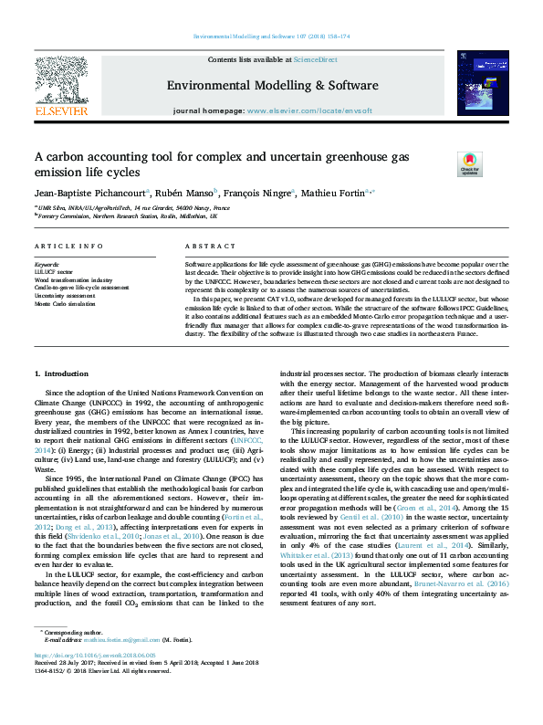 (PDF) A carbon accounting tool for complex and uncertain greenhouse gas ...