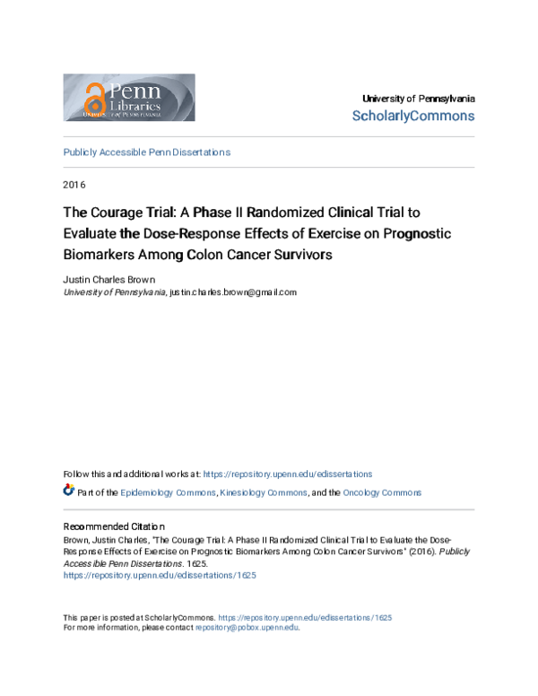 (PDF) The Courage Trial: A Phase II Randomized Clinical Trial to ...