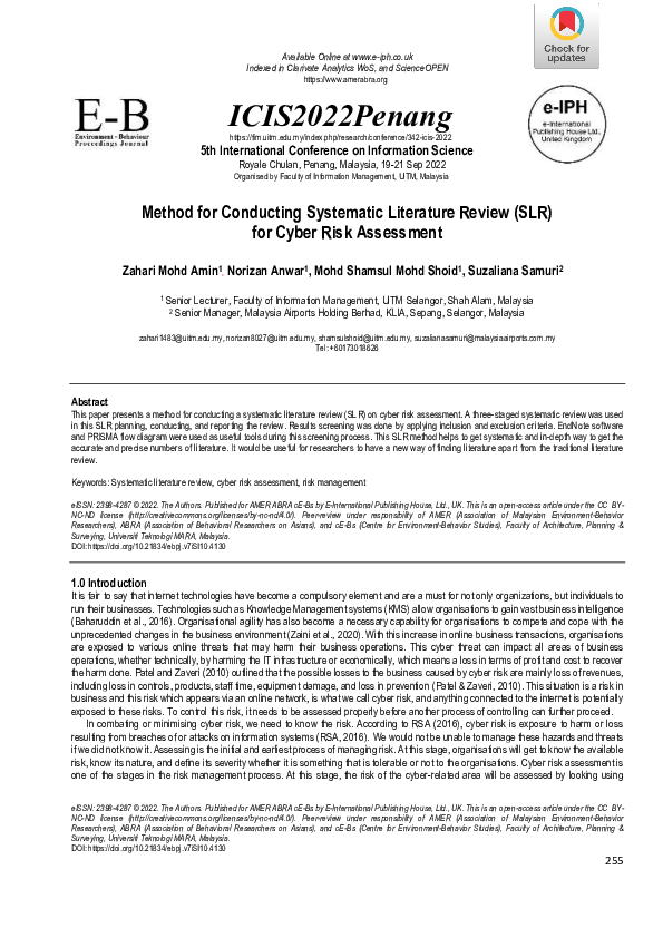 (PDF) Method for Conducting Systematic Literature Review (SLR) for ...