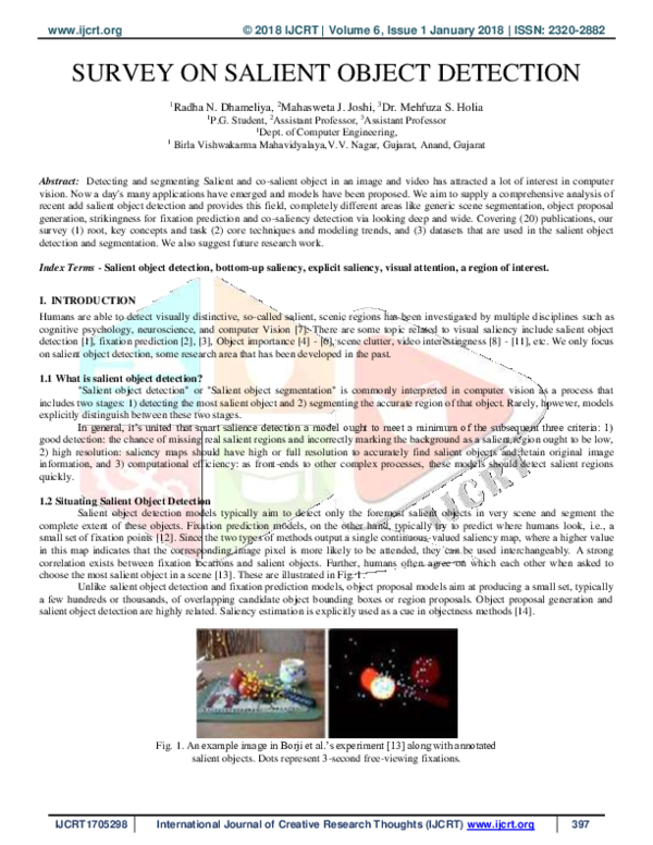 (PDF) Survey on Salient Object Detection