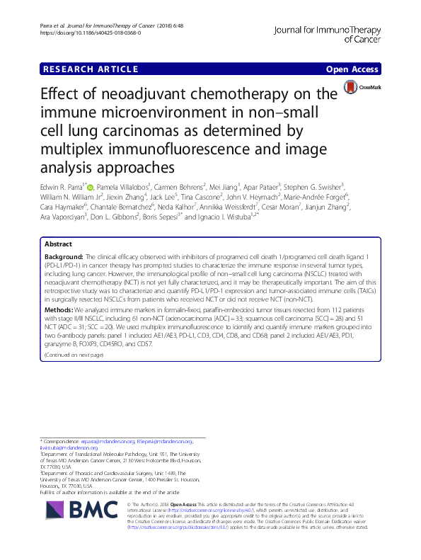 (PDF) Effect of neoadjuvant chemotherapy on the immune microenvironment ...