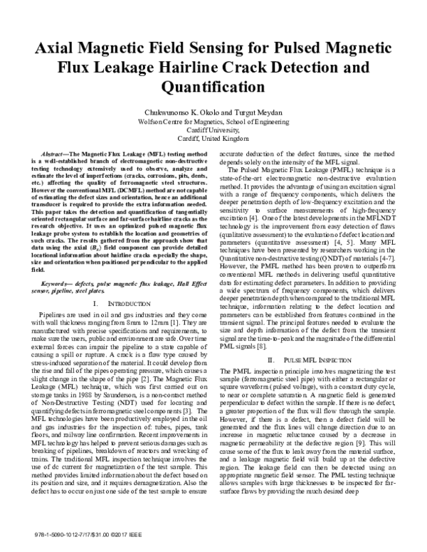 (PDF) Axial magnetic field sensing for pulsed magnetic flux leakage ...
