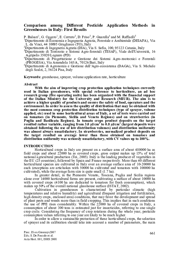 (PDF) Comparison Among Different Pesticide Application Methods in ...