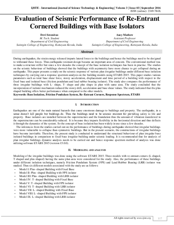 (PDF) Evaluation of Seismic Performance of Re-entrant Cornered ...