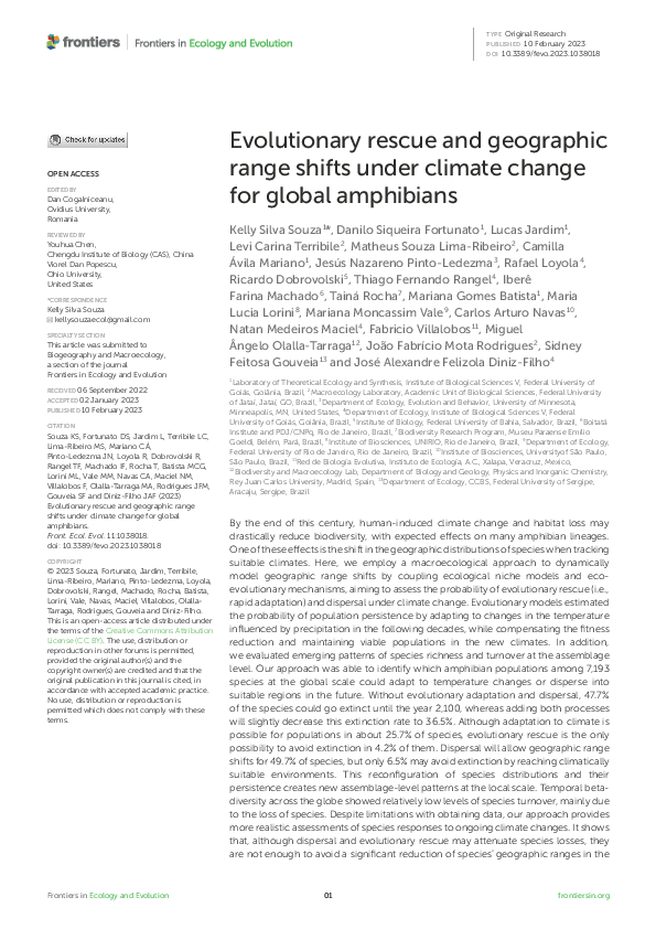 (PDF) Evolutionary rescue and geographic range shifts under climate ...