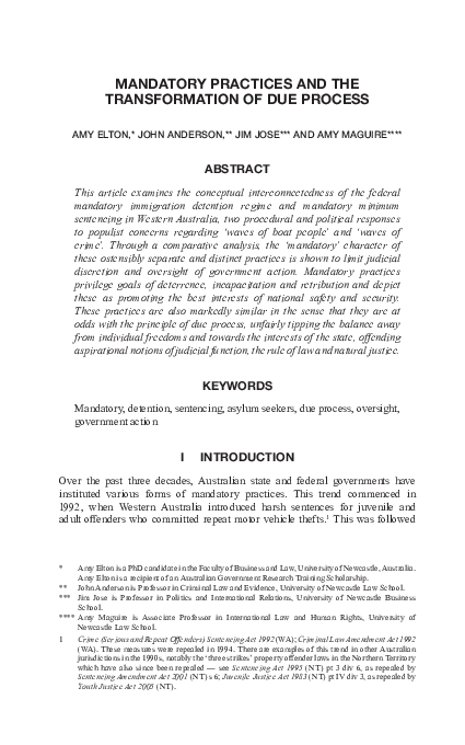 (PDF) Mandatory Practices and the Transformation of Due Process