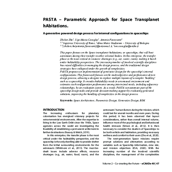 (PDF) PASTA: Parametric Approach for Space Transplanet hAbitations - A ...