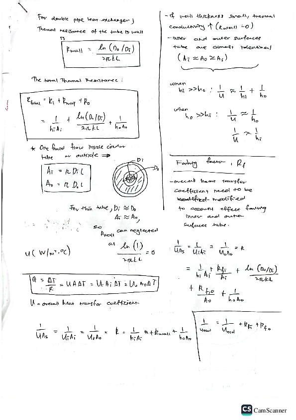 (PDF) Heat Transfer-notes on heat exchanger