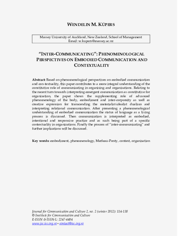 (PDF) Inter-Communicating