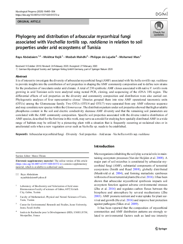 (PDF) Molecular Phylogeny of the Mycorrhizal Desert Truffles (Terfezia