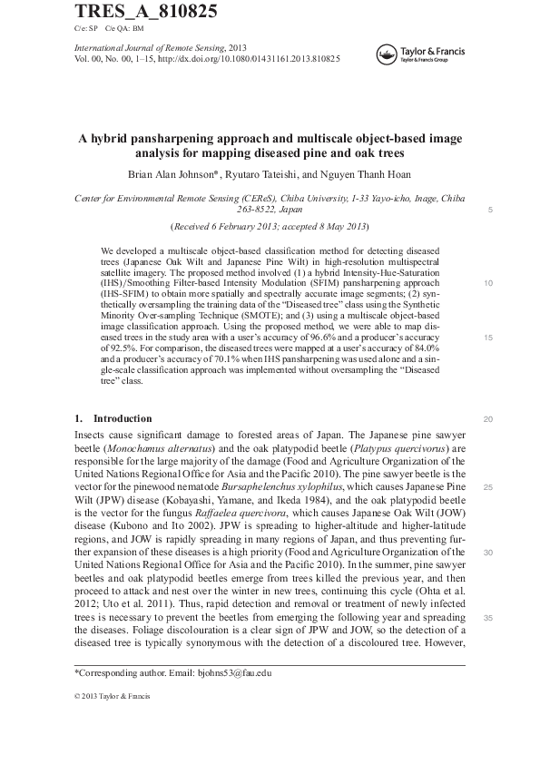 (PDF) A hybrid pansharpening approach and multiscale object-based image ...