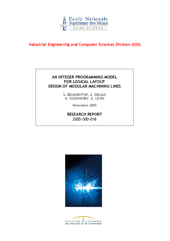 (PDF) Integer programming models for logical layout design of modular ...