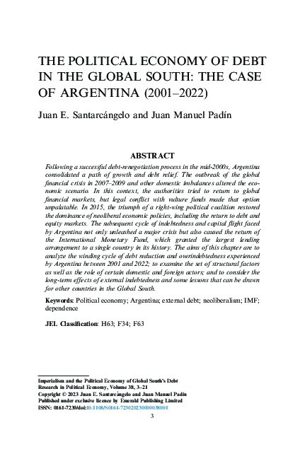 (PDF) THE POLITICAL ECONOMY OF DEBT IN THE GLOBAL SOUTH: THE CASE OF ...
