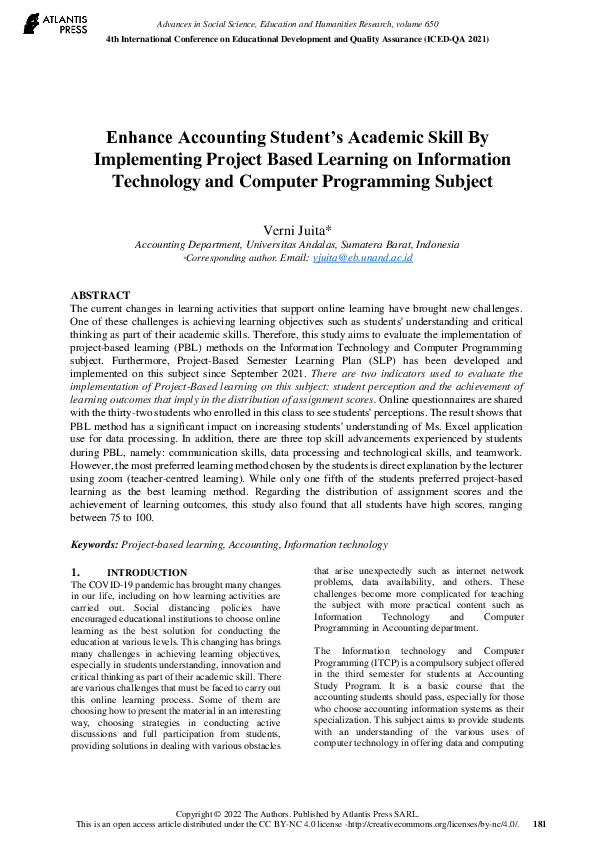 (PDF) Enhance Accounting Student’s Academic Skill By Implementing ...