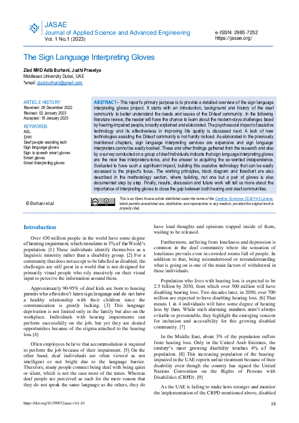 (PDF) The Sign Language Interpreting Gloves