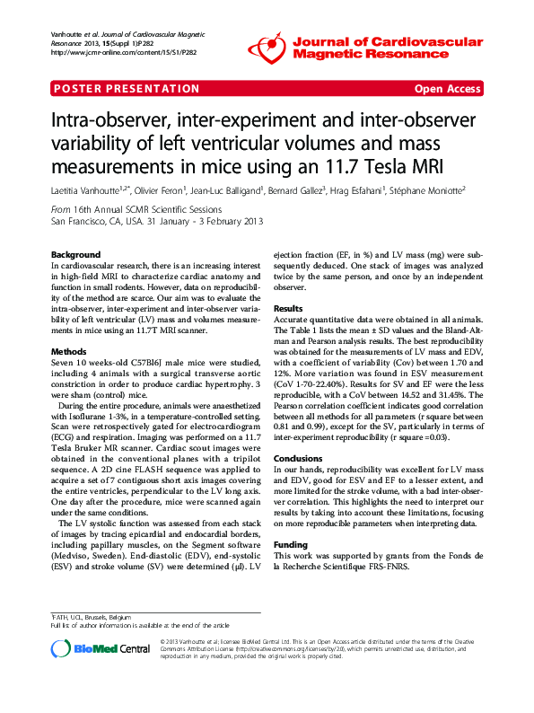 (PDF) Intra-observer, inter-experiment and inter-observer variability ...