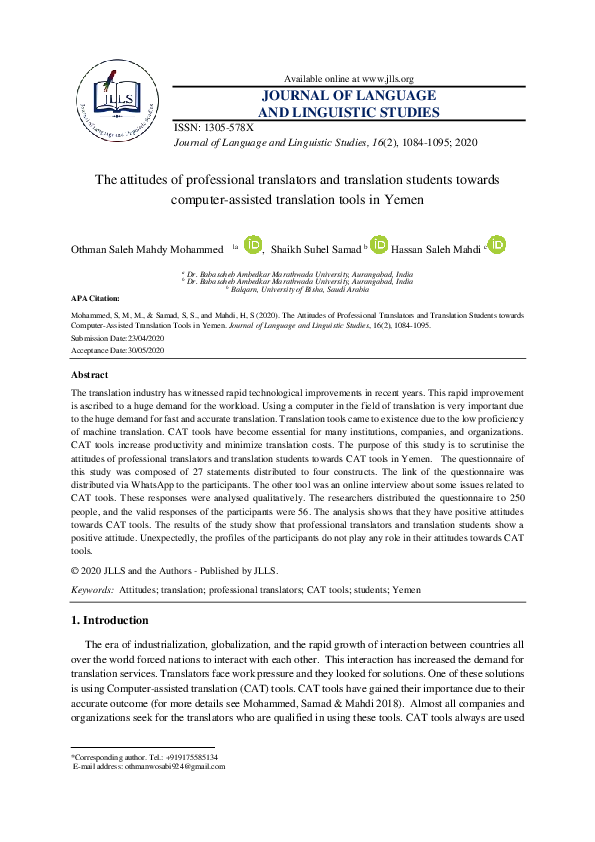 (PDF) JOURNAL OF LANGUAGE AND LINGUISTIC STUDIES