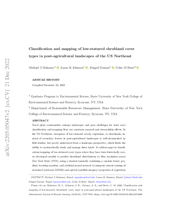 (PDF) Classification and mapping of low-statured shrubland cover types ...