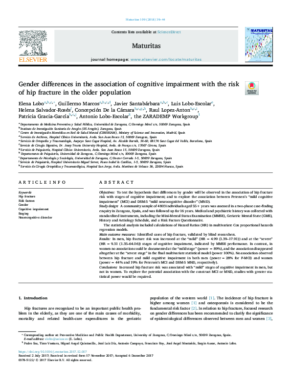 (PDF) Gender differences in the association of cognitive impairment ...