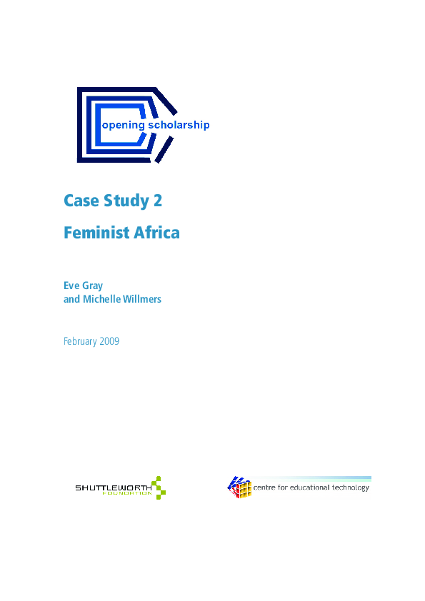 (PDF) Case study Feminist Africa Eve Gray Academia.edu
