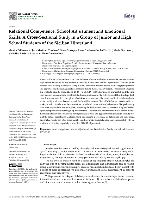 (PDF) Relational Competence, School Adjustment and Emotional Skills: A ...