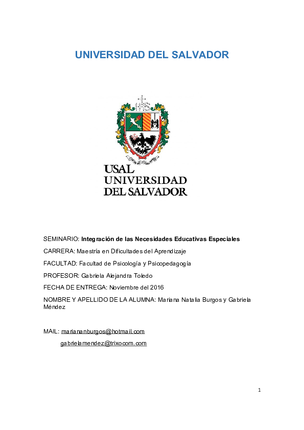 (DOC) TP FINAL Inclusión en las escuelas