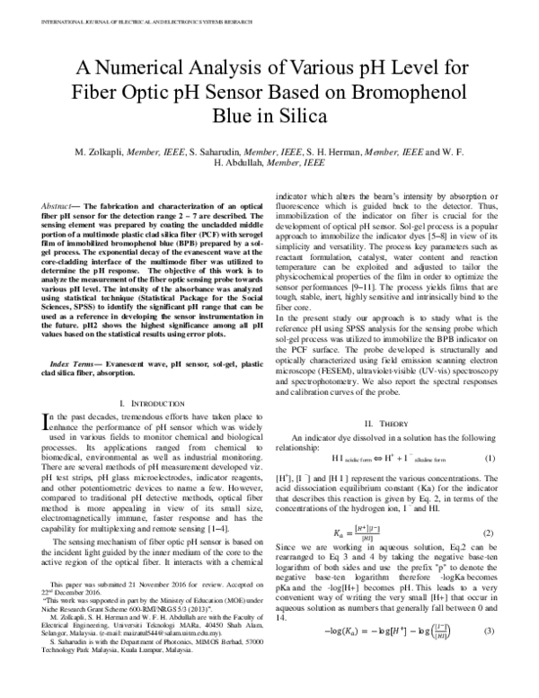 (PDF) A Numerical Analysis of Various pH Level for Fiber Optic pH ...