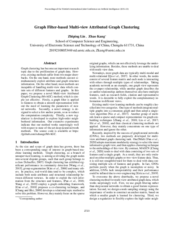 (PDF) Graph Filter-based Multi-view Attributed Graph Clustering