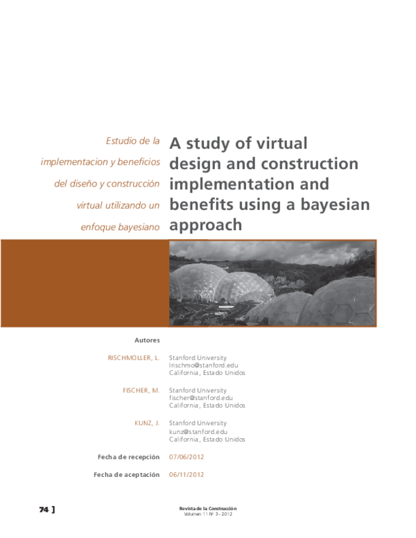 (PDF) A study of virtual design and construction implementation and ...