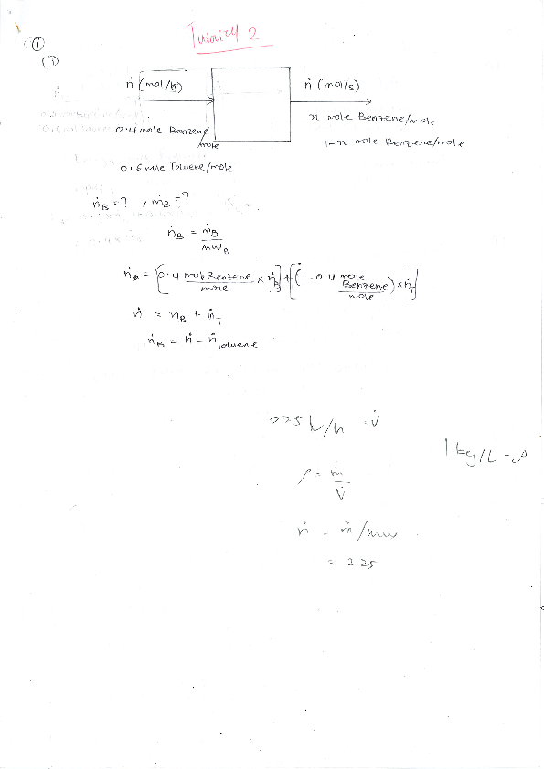 (PDF) Materials and energy balance chapter 2 (tutorial) Iqbal