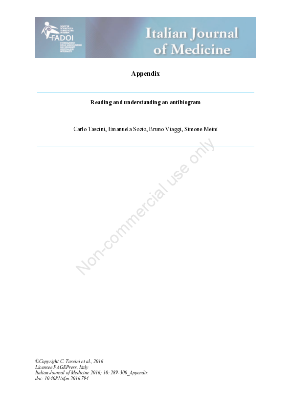 (PDF) Reading and understanding an antibiogram