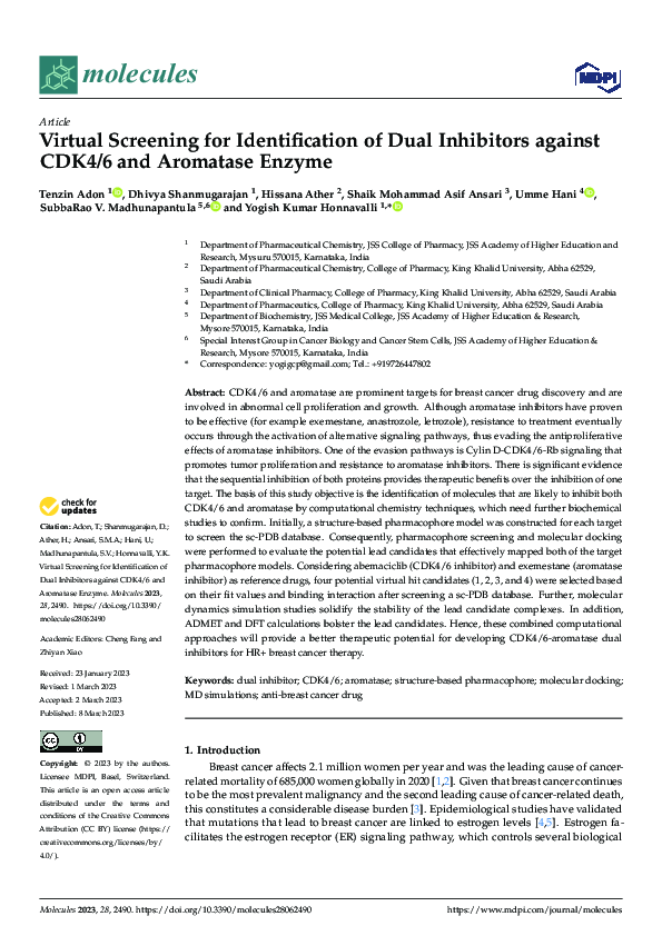 (PDF) Virtual Screening for Identification of Dual Inhibitors against ...