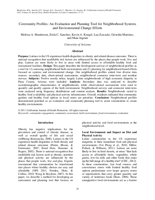 (PDF) Community Profiles