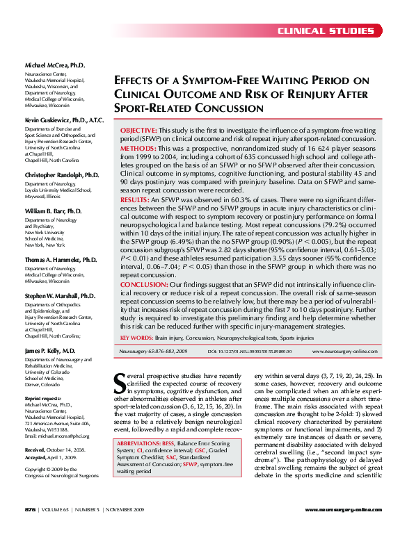 (PDF) Effects of a Symptom-Free Waiting Period on Clinical Outcome and ...