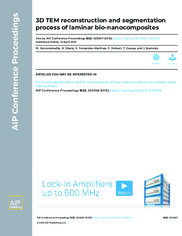 (PDF) 3D TEM reconstruction and segmentation process of laminar bio ...