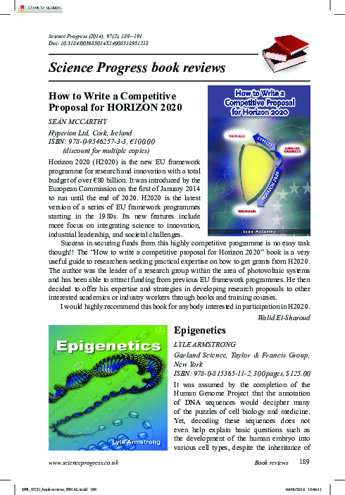 (PDF) Book Review: Epigenetics