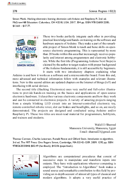 (PDF) Book Review: Thomas Cormen, Charles Leiserson, Ronald Rivest and ...