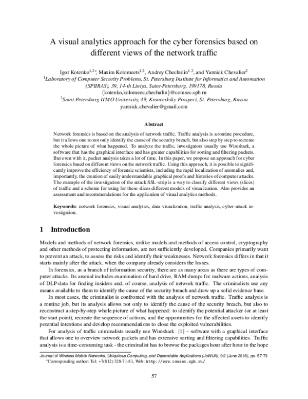 (PDF) A visual analytics approach for the cyber forensics based on ...